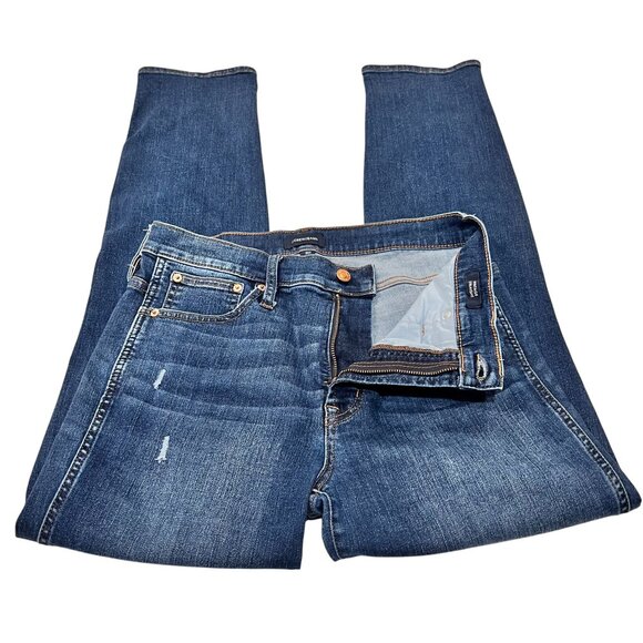 J Crew Vintage Straight Denim Patchwork Jeans, 30T - Picture 5 of 8